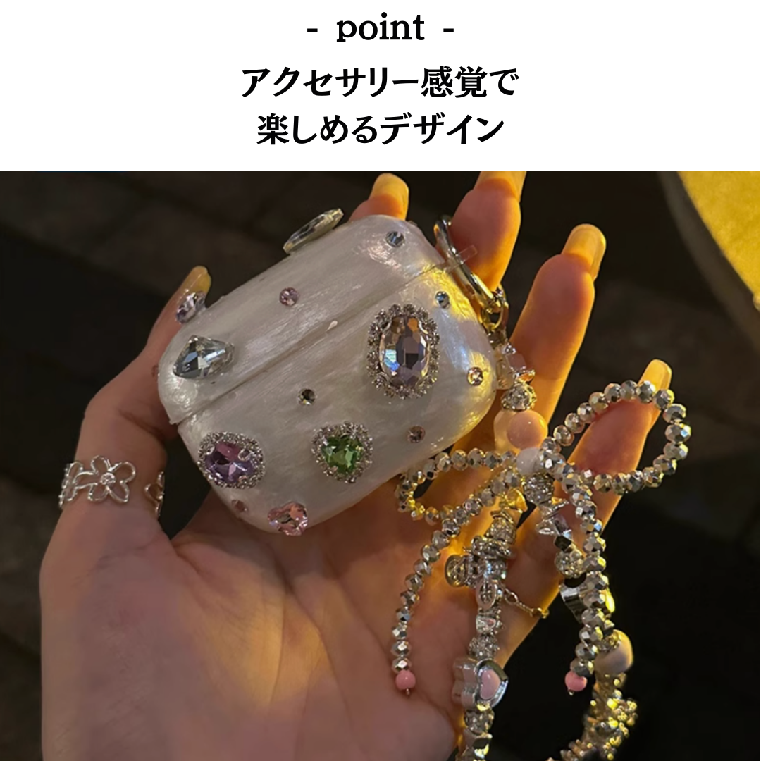 キラキラ ジュエル風　AirPods/AirPodsproケース